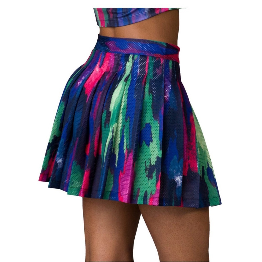 Adidas Women's Colorful Pleated Mini Skirt - Picture 4 of 6